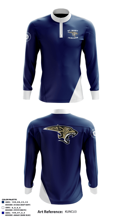 St Mary Jaguars 12049010 Quarter Zip Jacket - 2