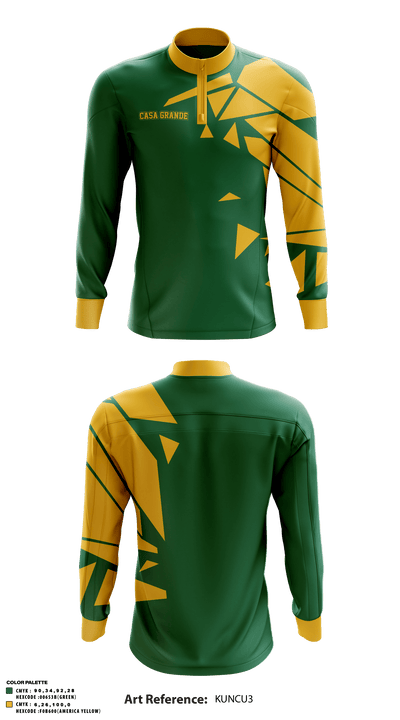 Casa Grande Middle School 65197556 Quarter Zip Jacket - 1