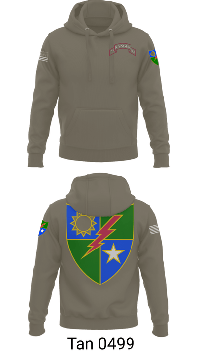 75 Ranger Regiment. 4790927 Hoodie - 47