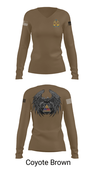 Women's Long Sleeve Vneck Shirt, , Army, Teamtime, Team time, sublimation, custom sports apparel, team uniforms, spirit wear, spiritwear, sports uniforms, custom shirts, team store, custom team store, fundraiser sports, apparel fundraiser