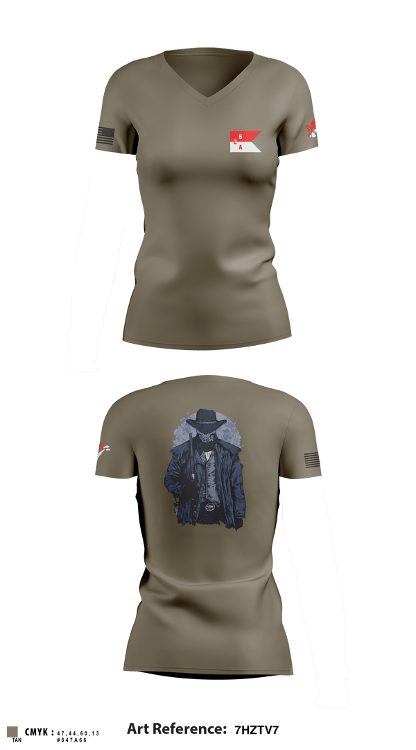Women's Short Sleeve Vneck Shirt, 2-6 Cav A Trp, Army, Teamtime, Team time, sublimation, custom sports apparel, team uniforms, spirit wear, spiritwear, sports uniforms, custom shirts, team store, custom team store, fundraiser sports, apparel fundraiser