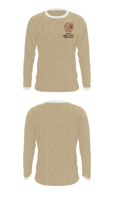 Carver Middle School Basketball 97462444 Long Sleeve Performance Shirt - 36
