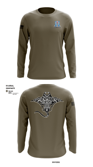 Long Sleeve Performance Shirt, Full FoarceHHD, 205th MI BN, Spirit Store, Teamtime, Team time, sublimation, custom sports apparel, team uniforms, spirit wear, spiritwear, sports uniforms, custom shirts, team store, custom team store, fundraiser sports, apparel fundraiser