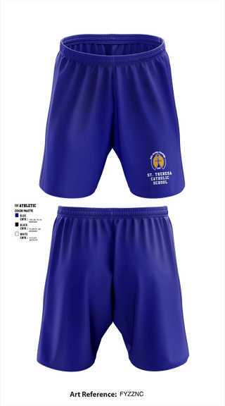 Athletic Shorts With Pockets, St. Theresa Catholic School, Spirit Store, Teamtime, Team time, sublimation, custom sports apparel, team uniforms, spirit wear, spiritwear, sports uniforms, custom shirts, team store, custom team store, fundraiser sports, apparel fundraiser