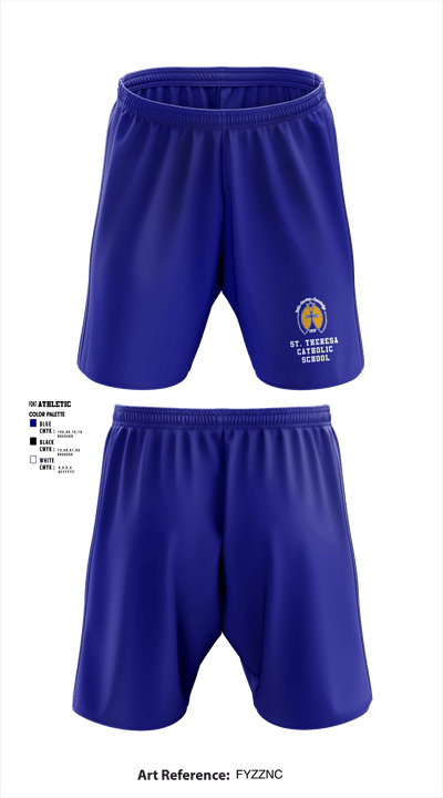 St. Theresa Catholic School 5103712 Athletic Shorts With Pockets - 1
