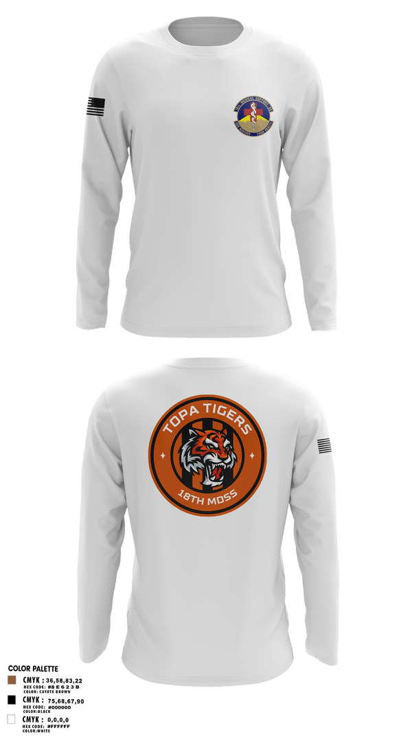 Long Sleeve Performance Shirt, 18 Medical Support Squadron, Air Force, Teamtime, Team time, sublimation, custom sports apparel, team uniforms, spirit wear, spiritwear, sports uniforms, custom shirts, team store, custom team store, fundraiser sports, apparel fundraiser