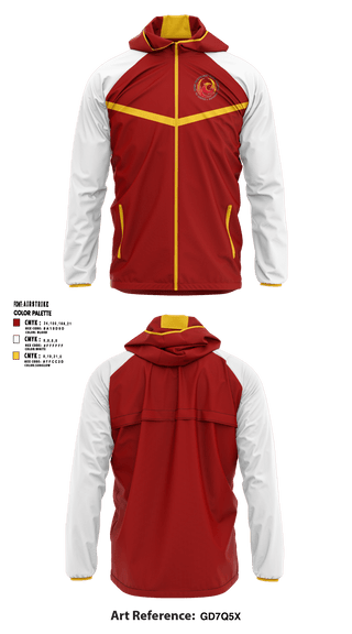 Windbreaker, Rock University High School, Spirit Store, Teamtime, Team time, sublimation, custom sports apparel, team uniforms, spirit wear, spiritwear, sports uniforms, custom shirts, team store, custom team store, fundraiser sports, apparel fundraiser