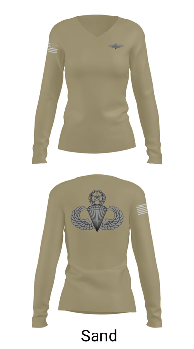 165th Quartermaster 50925110 Women's Long Sleeve V-neck Shirt - 42