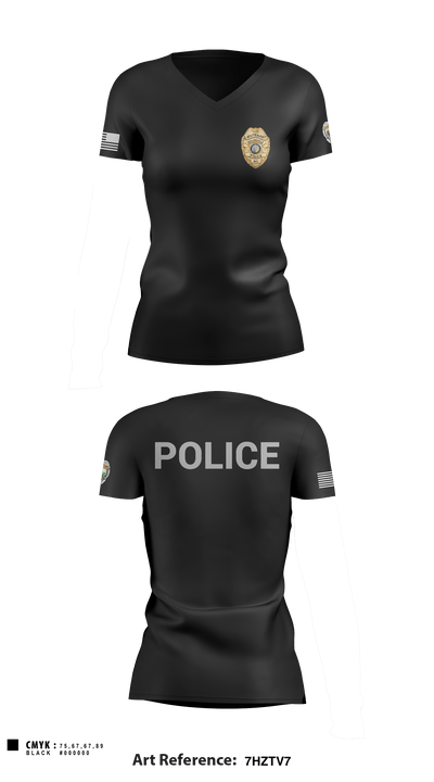 TAYLORSVILLE POLICE DEPARTMENT LT 27466887 Women's Short Sleeve V-neck Shirt - 6