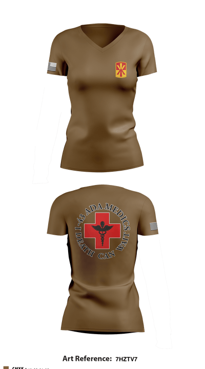 Medics, 1-43 ADA 28999239 Women's Short Sleeve V-neck Shirt - 4