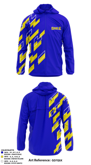 Windbreaker, Gable Middle School, Spirit Store, Teamtime, Team time, sublimation, custom sports apparel, team uniforms, spirit wear, spiritwear, sports uniforms, custom shirts, team store, custom team store, fundraiser sports, apparel fundraiser