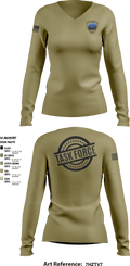 Crime Reduction Task Force 47911352 Women's Long Sleeve V-neck Shirt - 4