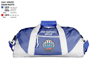 Duffle Bag, John Marshall Soccer, Men's Soccer, Teamtime, Team time, sublimation, custom sports apparel, team uniforms, spirit wear, spiritwear, sports uniforms, custom shirts, team store, custom team store, fundraiser sports, apparel fundraiser