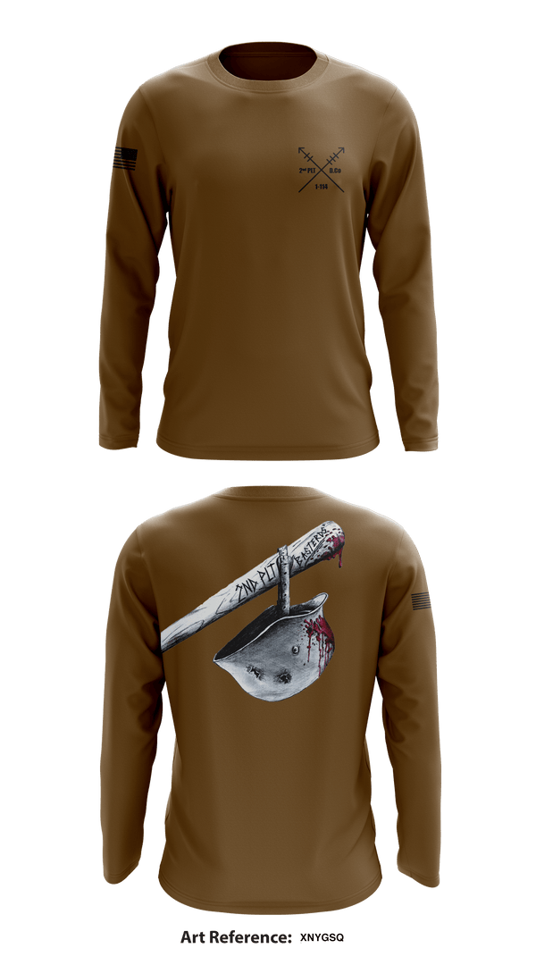 Long Sleeve Performance Shirt, 2nd PLT Baseterds, National Guard, Teamtime, Team time, sublimation, custom sports apparel, team uniforms, spirit wear, spiritwear, sports uniforms, custom shirts, team store, custom team store, fundraiser sports, apparel fundraiser