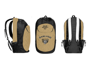 Gear Bag, Oakland University Golf, Golf, Teamtime, Team time, sublimation, custom sports apparel, team uniforms, spirit wear, spiritwear, sports uniforms, custom shirts, team store, custom team store, fundraiser sports, apparel fundraiser