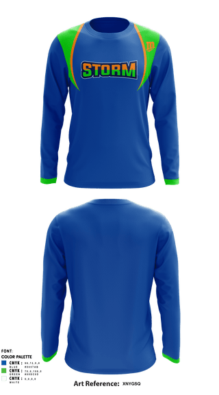 Long Sleeve Performance Shirt, Storm Track & Field, Track & Field, Teamtime, Team time, sublimation, custom sports apparel, team uniforms, spirit wear, spiritwear, sports uniforms, custom shirts, team store, custom team store, fundraiser sports, apparel fundraiser