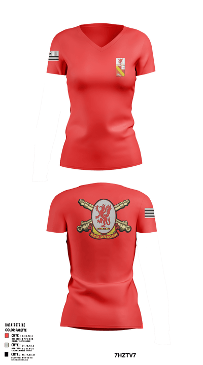 3/13th Field Artillery Battalion 56911472 Women's Short Sleeve V-neck Shirt - 1