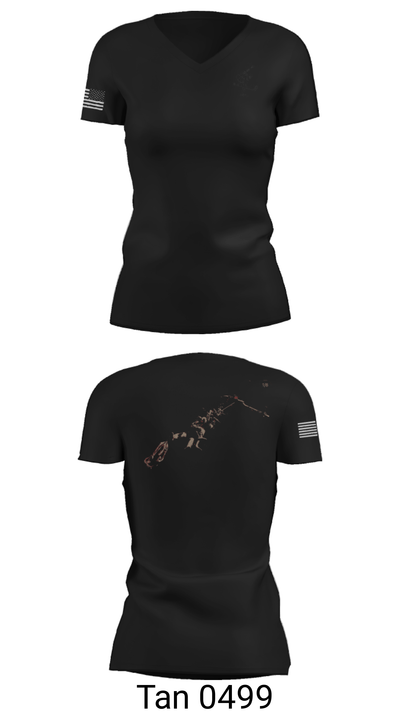 Platoon 2-1-1 26077523 Women's Short Sleeve V-neck Shirt - 23