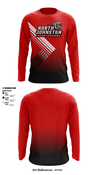North Johnston High School Soccer 66285783 Long Sleeve Performance Shirt - 1