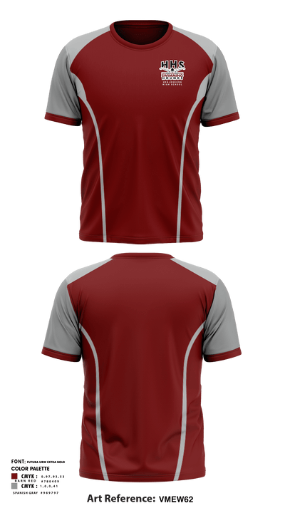 Healdsburg Senior High School Swimming 51370410 Short Sleeve Performance Shirt - 2