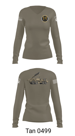 Women's Long Sleeve Vneck Shirt, , Army, Teamtime, Team time, sublimation, custom sports apparel, team uniforms, spirit wear, spiritwear, sports uniforms, custom shirts, team store, custom team store, fundraiser sports, apparel fundraiser