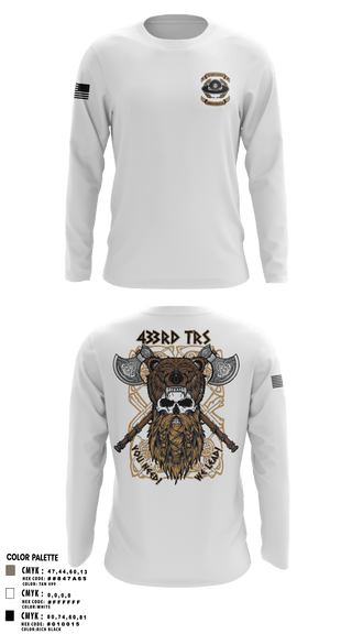 Long Sleeve Performance Shirt, 433 TRS, Air Force, Teamtime, Team time, sublimation, custom sports apparel, team uniforms, spirit wear, spiritwear, sports uniforms, custom shirts, team store, custom team store, fundraiser sports, apparel fundraiser