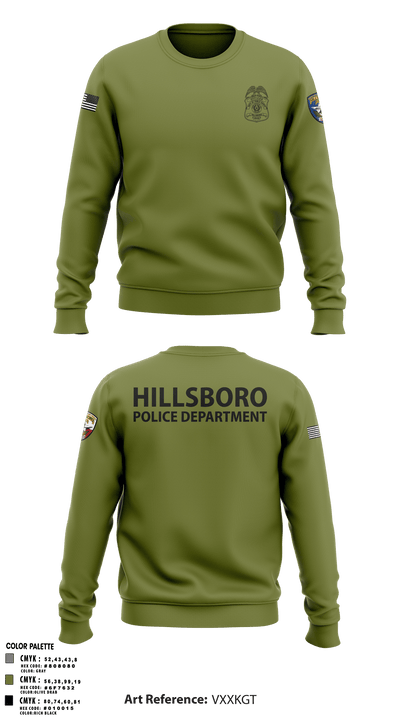 Hillsboro Police Department 31441057 Crew Neck Sweatshirt - 5