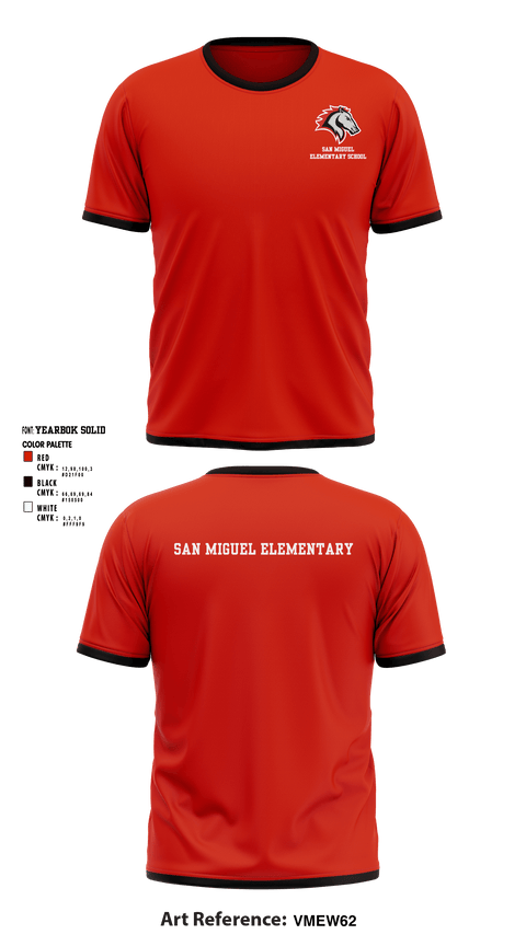 Short Sleeve Performance Shirt, San Miguel Elementary School, , Teamtime, Team time, sublimation, custom sports apparel, team uniforms, spirit wear, spiritwear, sports uniforms, custom shirts, team store, custom team store, fundraiser sports, apparel fundraiser
