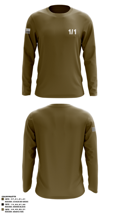 Hades 3421841 Long Sleeve Performance Shirt - 114