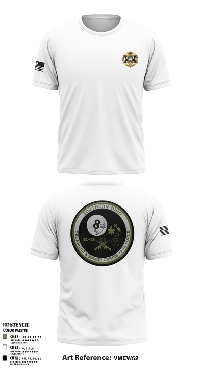 Southern ohio organized and major crimes task force 84256074 Short Sleeve Performance Shirt - 5