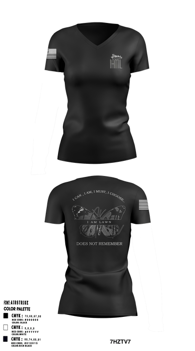 IAML 65570591 Women's Short Sleeve V-neck Shirt - 23