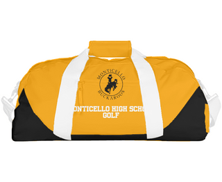 Duffle Bag, Monticello High School Golf, Golf, Teamtime, Team time, sublimation, custom sports apparel, team uniforms, spirit wear, spiritwear, sports uniforms, custom shirts, team store, custom team store, fundraiser sports, apparel fundraiser