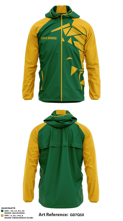 Casa Grande Middle School 65197556 Windbreaker - 1