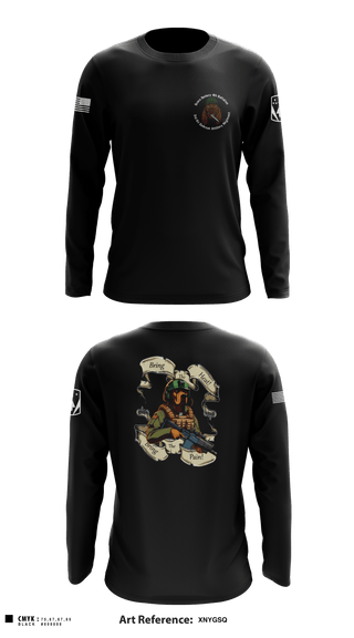 Long Sleeve Performance Shirt, Bravo Battery, 4th Battalion, 3rd Air Defense Artillery Regiment, Army, Teamtime, Team time, sublimation, custom sports apparel, team uniforms, spirit wear, spiritwear, sports uniforms, custom shirts, team store, custom team store, fundraiser sports, apparel fundraiser