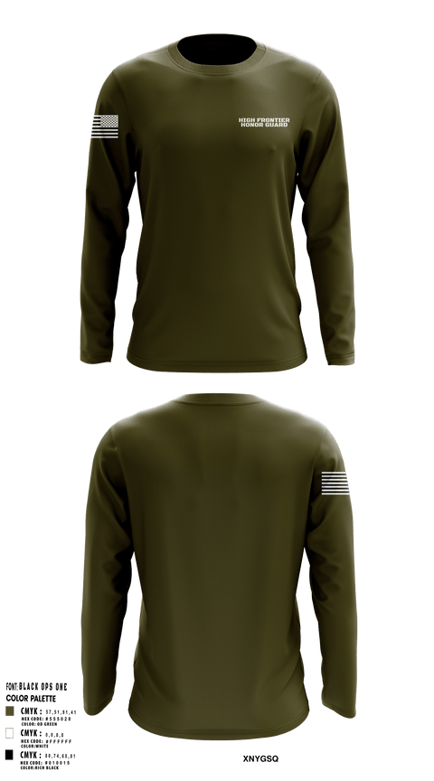 Long Sleeve Performance Shirt, High Frontier Honor Guard, Air Force, Teamtime, Team time, sublimation, custom sports apparel, team uniforms, spirit wear, spiritwear, sports uniforms, custom shirts, team store, custom team store, fundraiser sports, apparel fundraiser