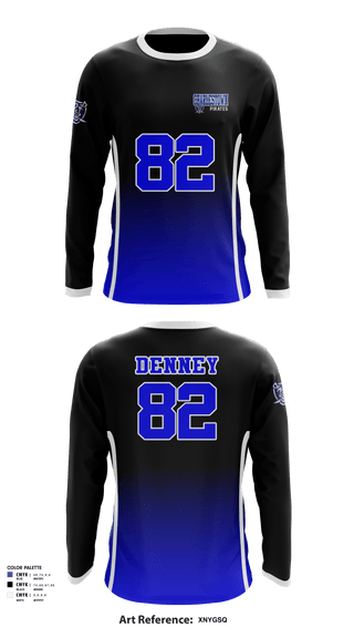 Long Sleeve Performance Shirt, Charlestown Pirates, Football, Teamtime, Team time, sublimation, custom sports apparel, team uniforms, spirit wear, spiritwear, sports uniforms, custom shirts, team store, custom team store, fundraiser sports, apparel fundraiser