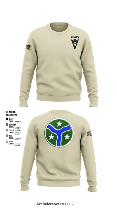 3/278 Armored Calvary Regiment 57774458 Crew Neck Sweatshirt - 5
