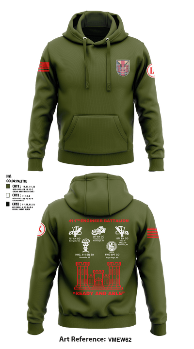 411th Engineer Battalion 54213256 Hoodie - 16