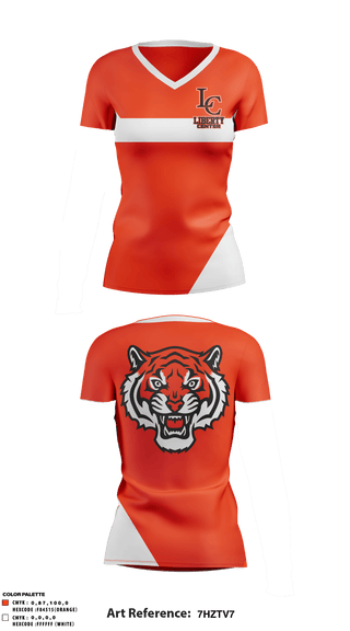 Women's Short Sleeve Vneck Shirt, Liberty Center Middle School, Spirit Store, Teamtime, Team time, sublimation, custom sports apparel, team uniforms, spirit wear, spiritwear, sports uniforms, custom shirts, team store, custom team store, fundraiser sports, apparel fundraiser