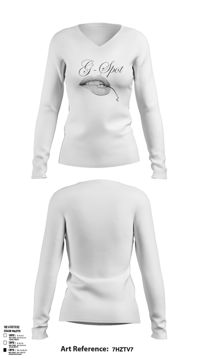 G-Spot CustomsG-Spot Customs 11331898 Women's Long Sleeve V-neck Shirt - 1