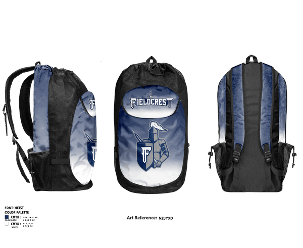 Gear Bag, Fieldcrest High School, Spirit Store, Teamtime, Team time, sublimation, custom sports apparel, team uniforms, spirit wear, spiritwear, sports uniforms, custom shirts, team store, custom team store, fundraiser sports, apparel fundraiser