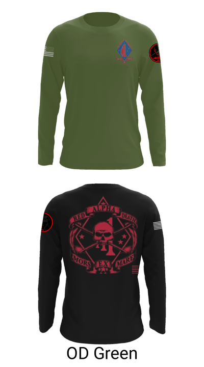 1/1 Alpha Company "Red Death" 93413516 Long Sleeve Performance Shirt - 16