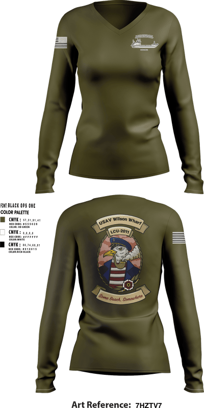 U11 40106032 Women's Long Sleeve V-neck Shirt - 6