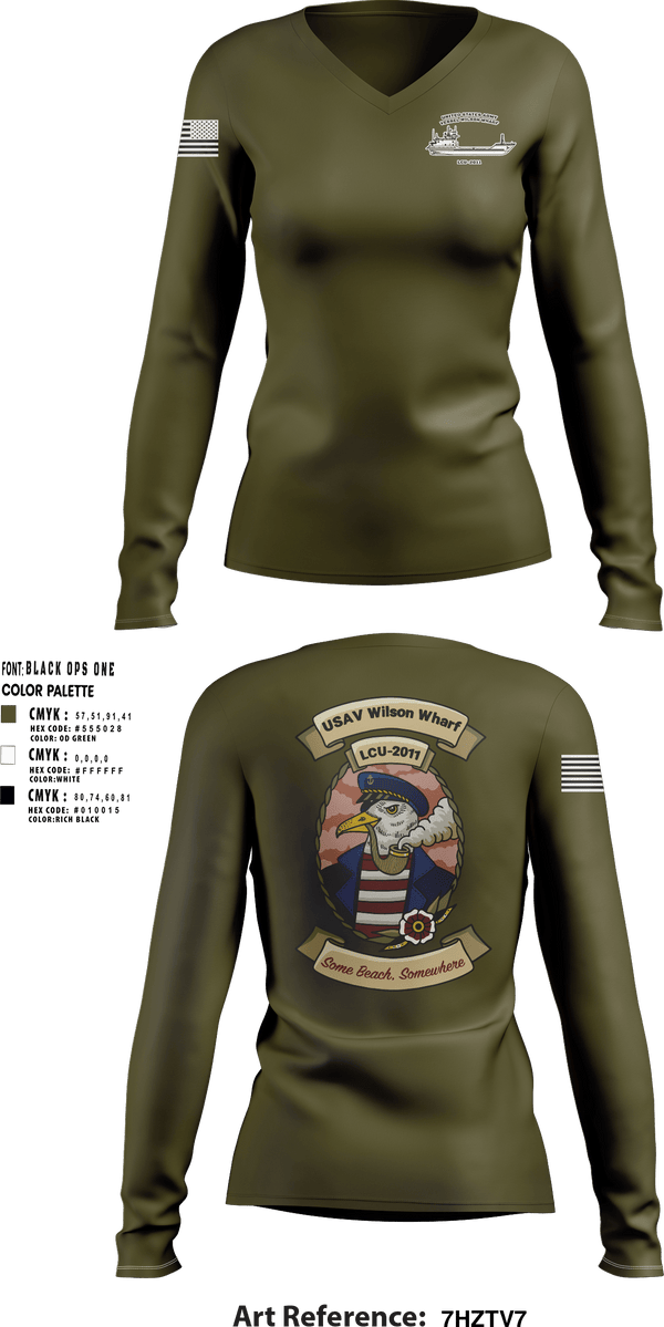 Women's Long Sleeve Vneck Shirt, U11Warrant Officers, Army, Teamtime, Team time, sublimation, custom sports apparel, team uniforms, spirit wear, spiritwear, sports uniforms, custom shirts, team store, custom team store, fundraiser sports, apparel fundraiser