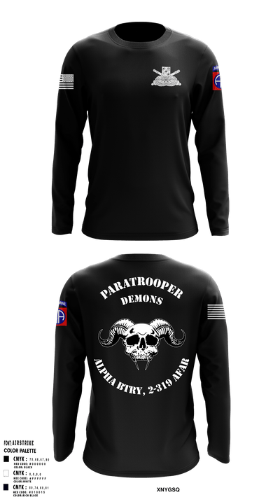 ALPHA BTRY, 2-319th AFAR 68475694 Long Sleeve Performance Shirt - 7
