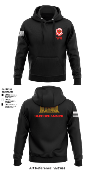Hoodie, 302nd EN CO, Army, Teamtime, Team time, sublimation, custom sports apparel, team uniforms, spirit wear, spiritwear, sports uniforms, custom shirts, team store, custom team store, fundraiser sports, apparel fundraiser