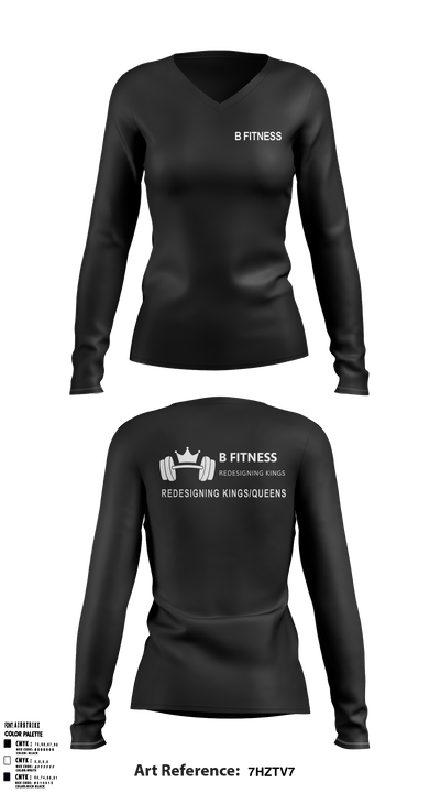 BFitnessBFitness 7718211 Women's Long Sleeve V-neck Shirt - 1