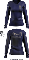 Binghamton Fire 87499960 Women's Long Sleeve V-neck Shirt - 1