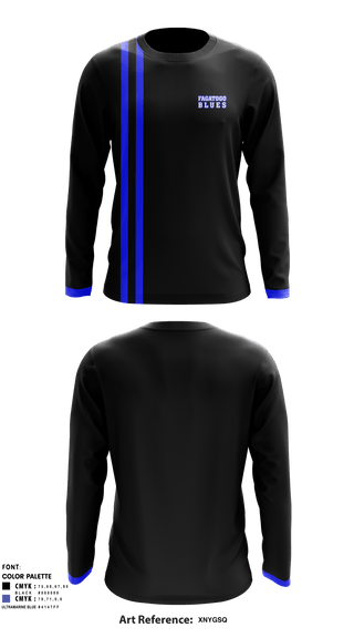 Long Sleeve Performance Shirt, Fagatogo Blues, Men's Soccer, Teamtime, Team time, sublimation, custom sports apparel, team uniforms, spirit wear, spiritwear, sports uniforms, custom shirts, team store, custom team store, fundraiser sports, apparel fundraiser