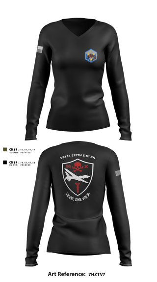 Women's Long Sleeve Vneck Shirt, , Army, Teamtime, Team time, sublimation, custom sports apparel, team uniforms, spirit wear, spiritwear, sports uniforms, custom shirts, team store, custom team store, fundraiser sports, apparel fundraiser